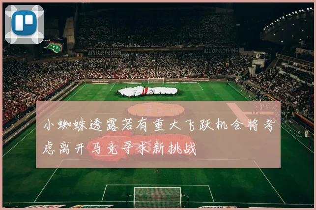 小蜘蛛透露若有重大飞跃机会将考虑离开马竞寻求新挑战
